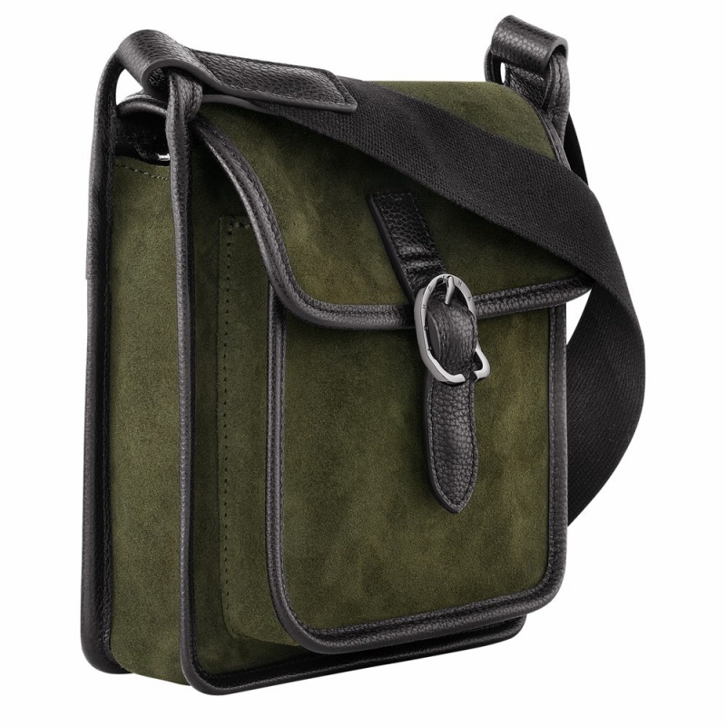 Khaki Longchamp Le Foulonne S Women's Crossbody Bags